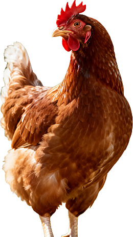 一只棕色羽毛的母鸡图片