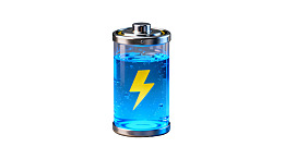 蓝色液体电池图标图片