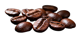 深褐色咖啡豆特写图片