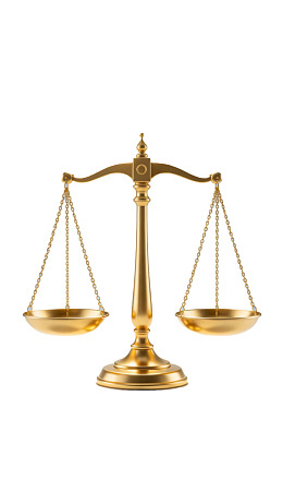 金色天平象征公平与正义