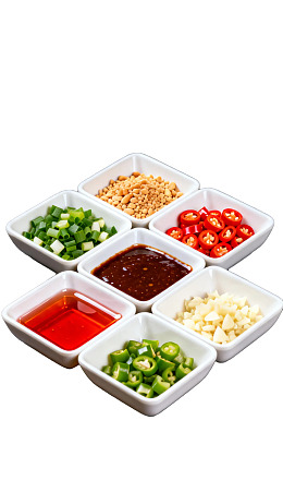 六格调料碗装多种食材