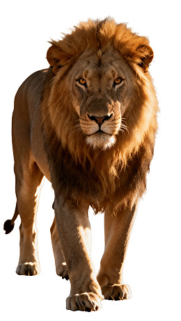 雄狮昂首阔步威风凛凛