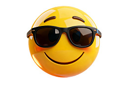 戴着墨镜的黄色笑脸表情