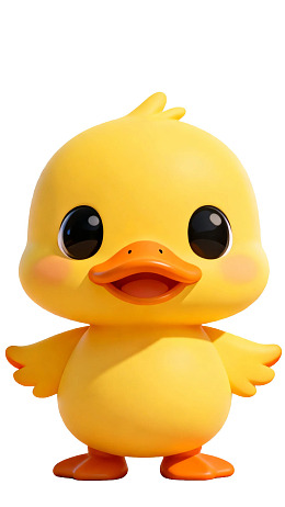 黄色卡通小鸭子形象图片
