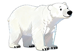 卡通北极熊站立姿态图片