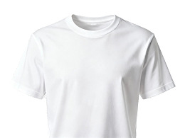 纯白色圆领短袖T恤图片