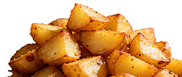 金黄酥脆的烤土豆块图片
