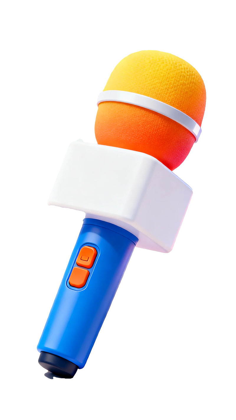 彩色麦克风特写展示图片