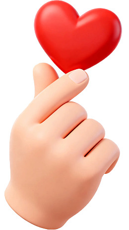 手托红色爱心图案图片