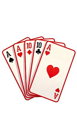 扑克牌五张组合展示图片