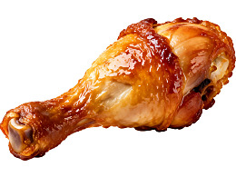 金黄油亮的烤鸡腿图片