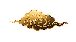 金色祥云图案装饰图片