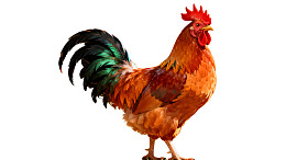 色彩斑斓的公鸡特写图片