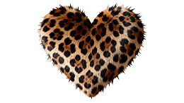 豹纹心形图案图片