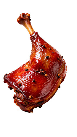 色泽红亮的卤制鸭腿图片