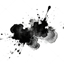 墨迹飞溅抽象艺术绘画