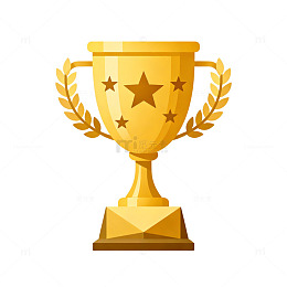 奖杯图标矢量插画