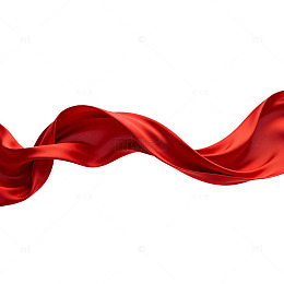 红色丝绸流动艺术图像
