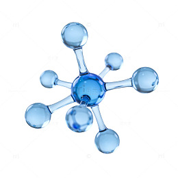 分子模型科技感展示