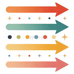 多彩箭头设计元素