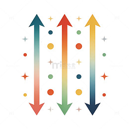 彩虹箭多彩装饰图案设计