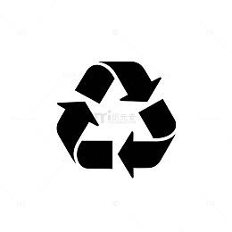 简约黑白循环标志图案设计素材