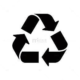 简约黑白色回收标志