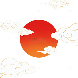AI生成东方旭日云彩图