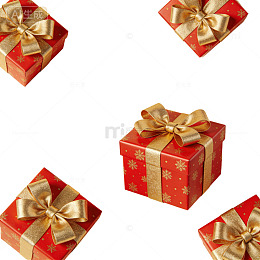 红色礼盒节日装饰图片