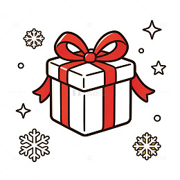 卡通礼物盒节日装饰插画