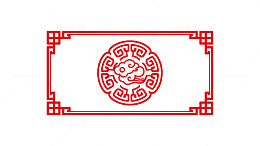 红色传统花纹边框图案
