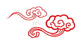 中国风云纹图案剪纸艺术