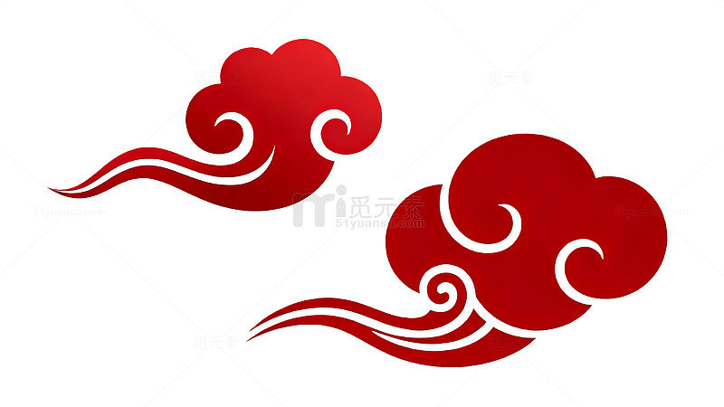 中国风云纹图案装饰元素