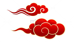 传统中国风云纹图案设计素材