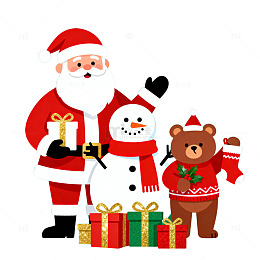 圣诞节日卡通插图