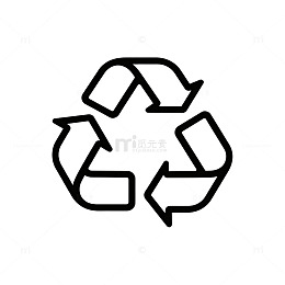 简约回收标志矢量图标
