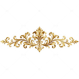 欧式金色花纹装饰图案设计素材
