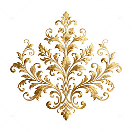 金色欧式花纹装饰图案