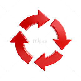 红色循环箭头图标