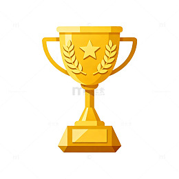 金色奖杯图标设计
