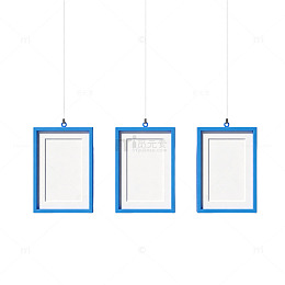 简约蓝框相框设计素材