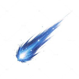 蓝色流星艺术插画