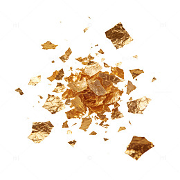 金箔碎片特写摄影