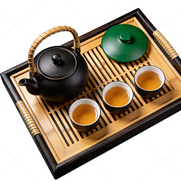 简约茶具套装展示