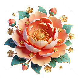 精美牡丹插画设计素材