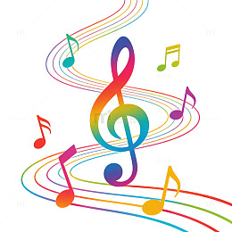 彩色音符动感设计素材