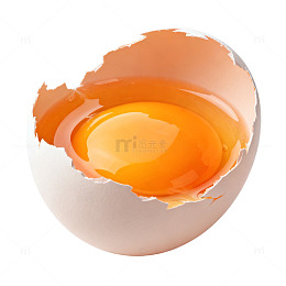 破壳鸡蛋特写摄影