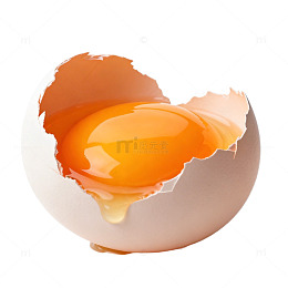 破裂鸡蛋特写写实摄影