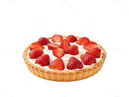 草莓挞美食摄影图片