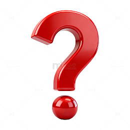 红色问号和球体图标设计素材